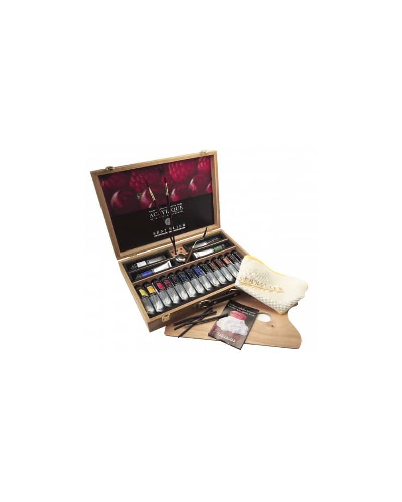 Coffret bois Acrylique extra-fine Sennelier