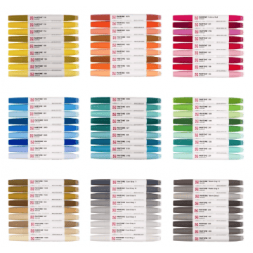 feutre pantone douible pointe de talens brush et biseaute