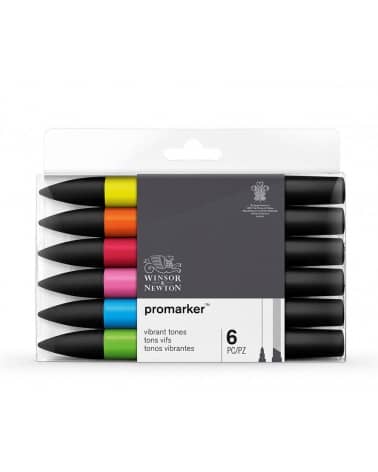 Set de 6 promarkers couleurs vives