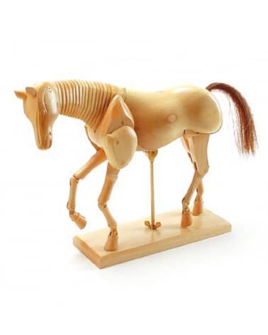 Cheval en bois articulé 20cm