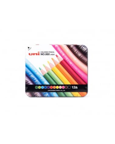 Mini boite de 12 crayons Uni 880