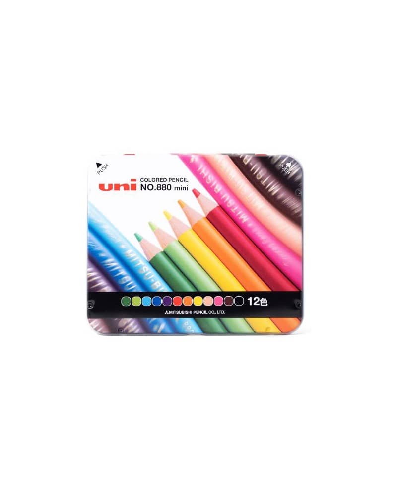 Mini boite de 12 crayons Uni 880