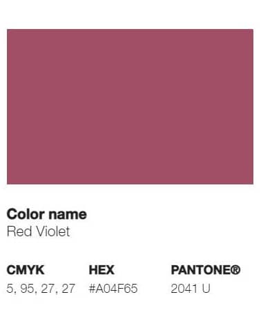 Pantone 2041U - Violet Rouge