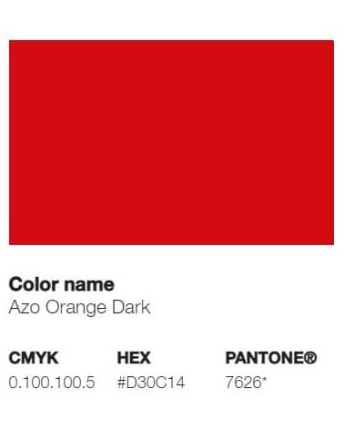 Pantone 7626U - Orange d'Azo Foncé