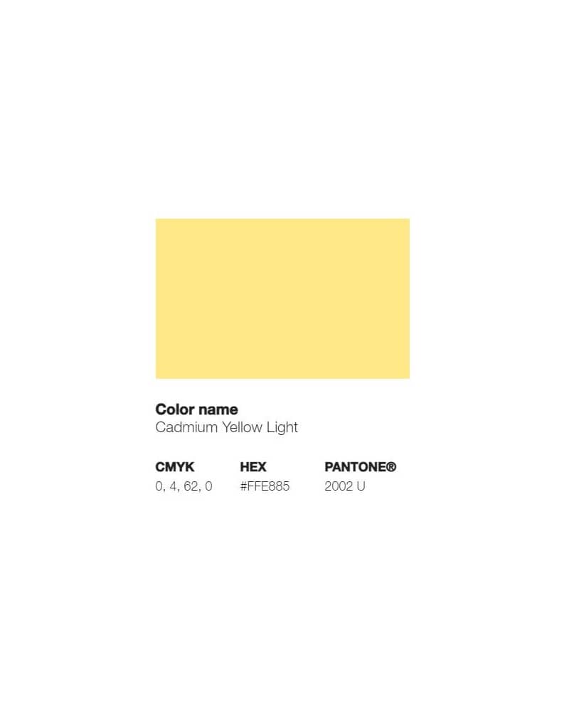 Pantone 2002U - Jaune de Cadmium Clair